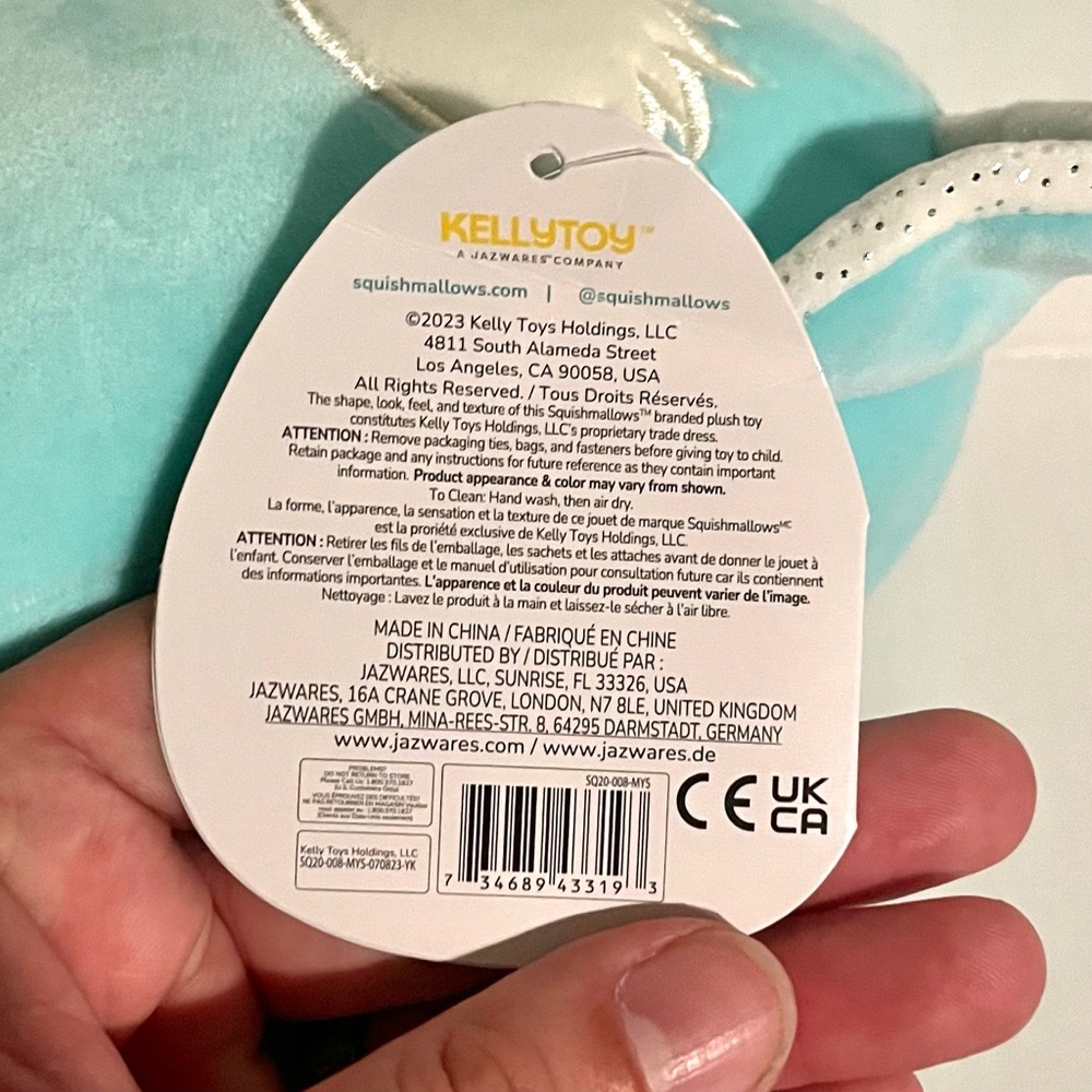 NWT Squishmallows Dabney Fox Plush Stuffed Animal Turquoise Toy 8” - Picture 13 of 13